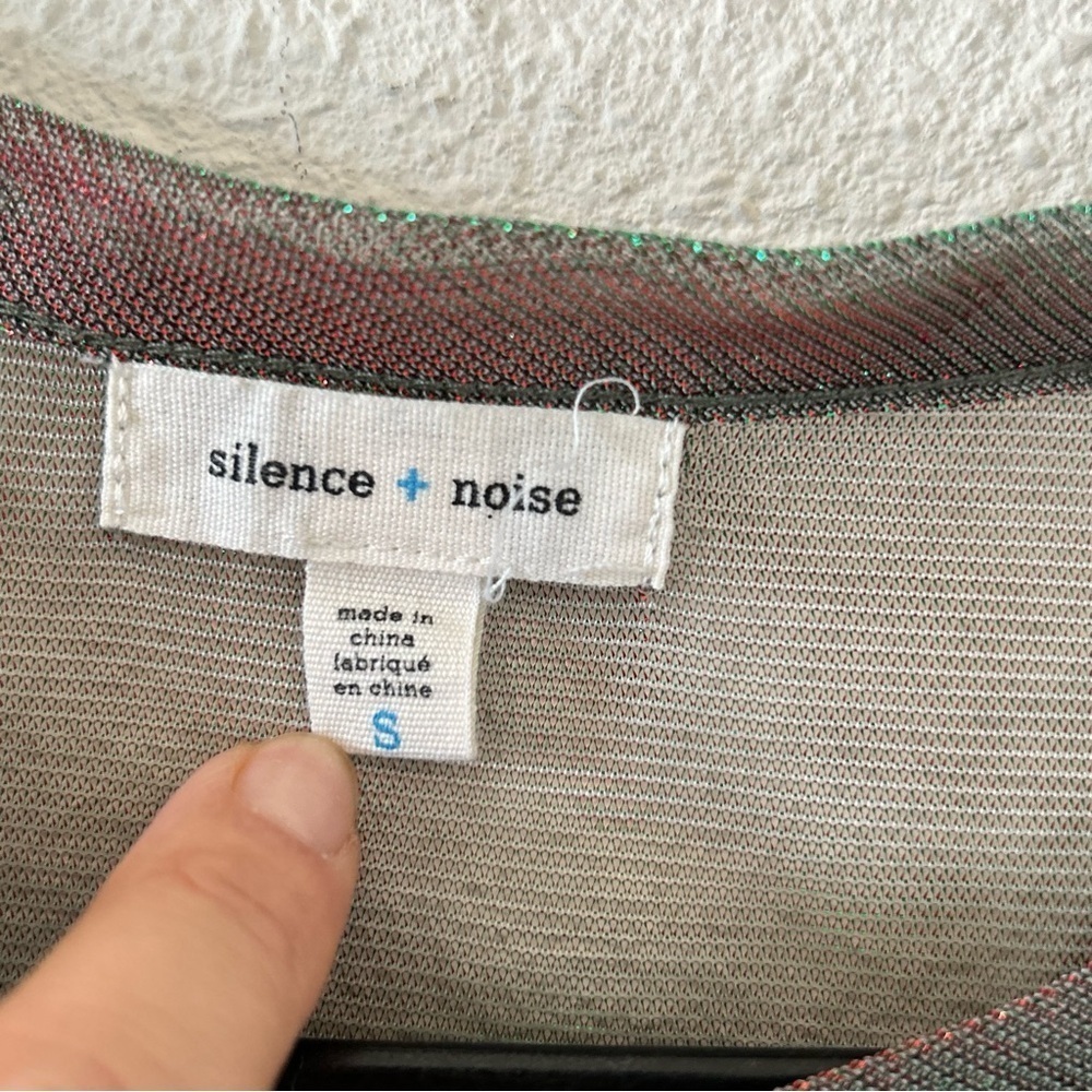 Silence And Noise Women’s Mesh Tshirt Small Metal… - image 5